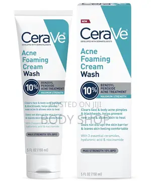 Cerave Benzoyl Peroxide 10% + Hyaluronic Acid Acne Foaming Cream Wash
