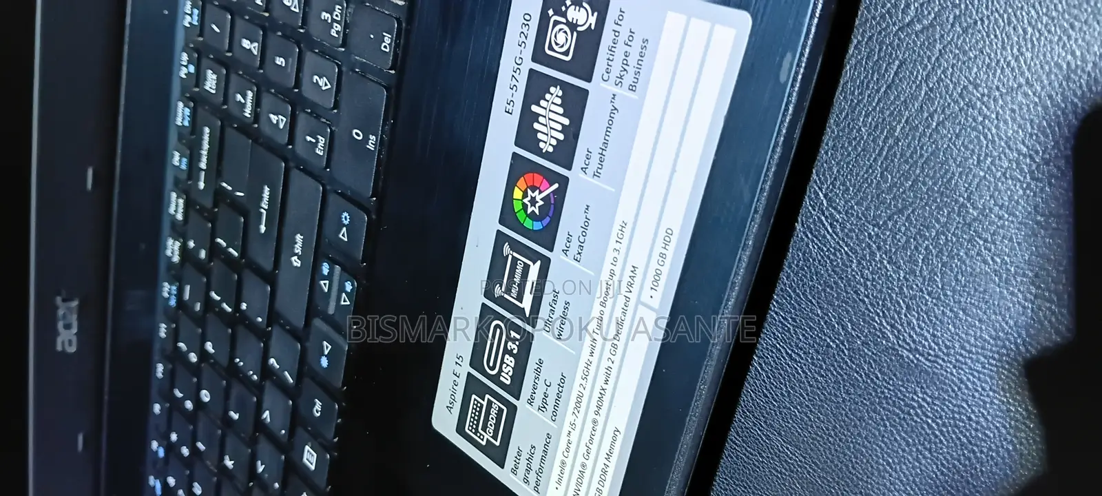 Laptop Acer Aspire E5-575G 12GB Intel Core i5 HDD 128GB