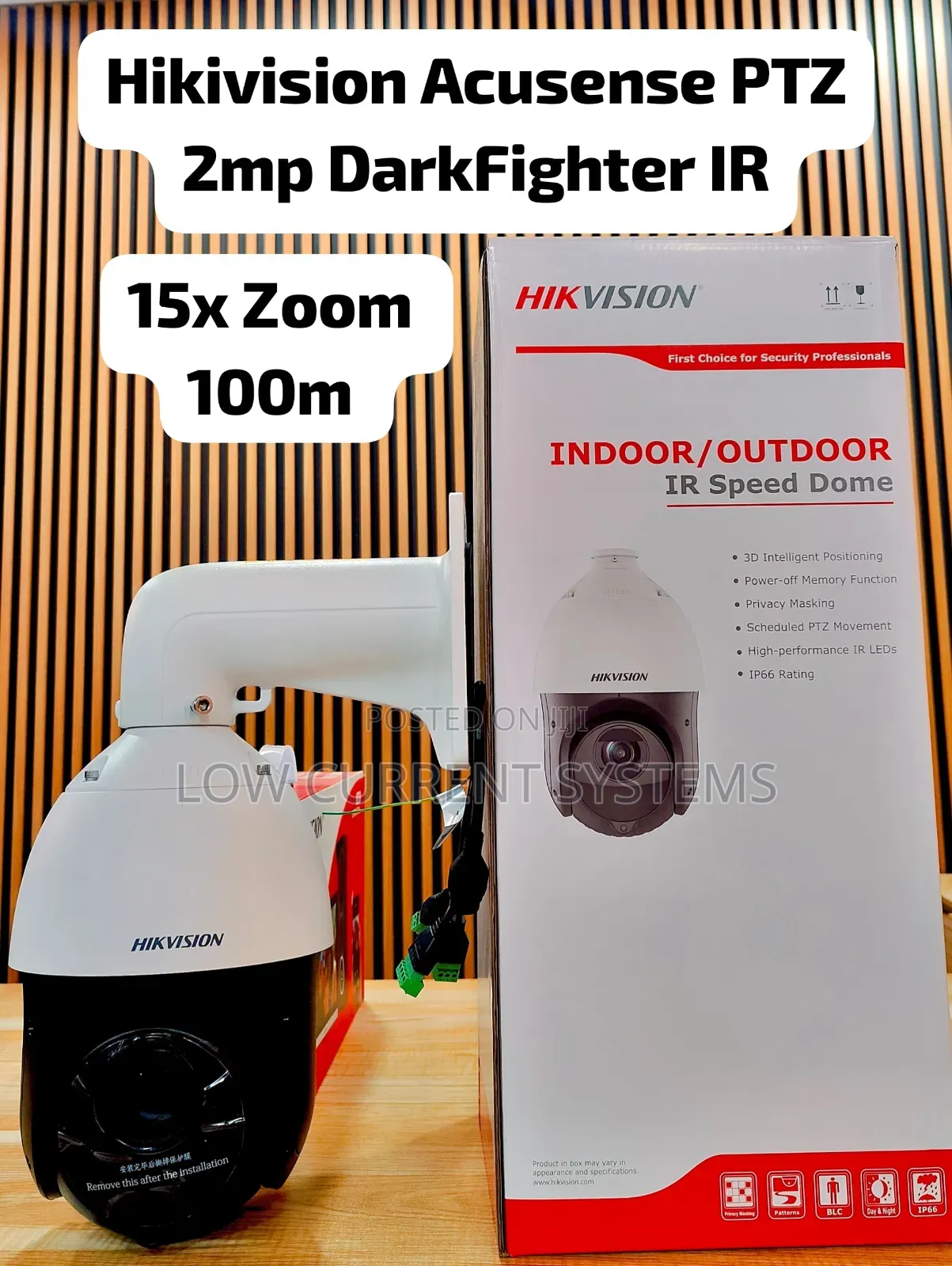 Hikivision 2mp Ip PTZ 15x Zoom 100m Ir Long Range Darkfighter