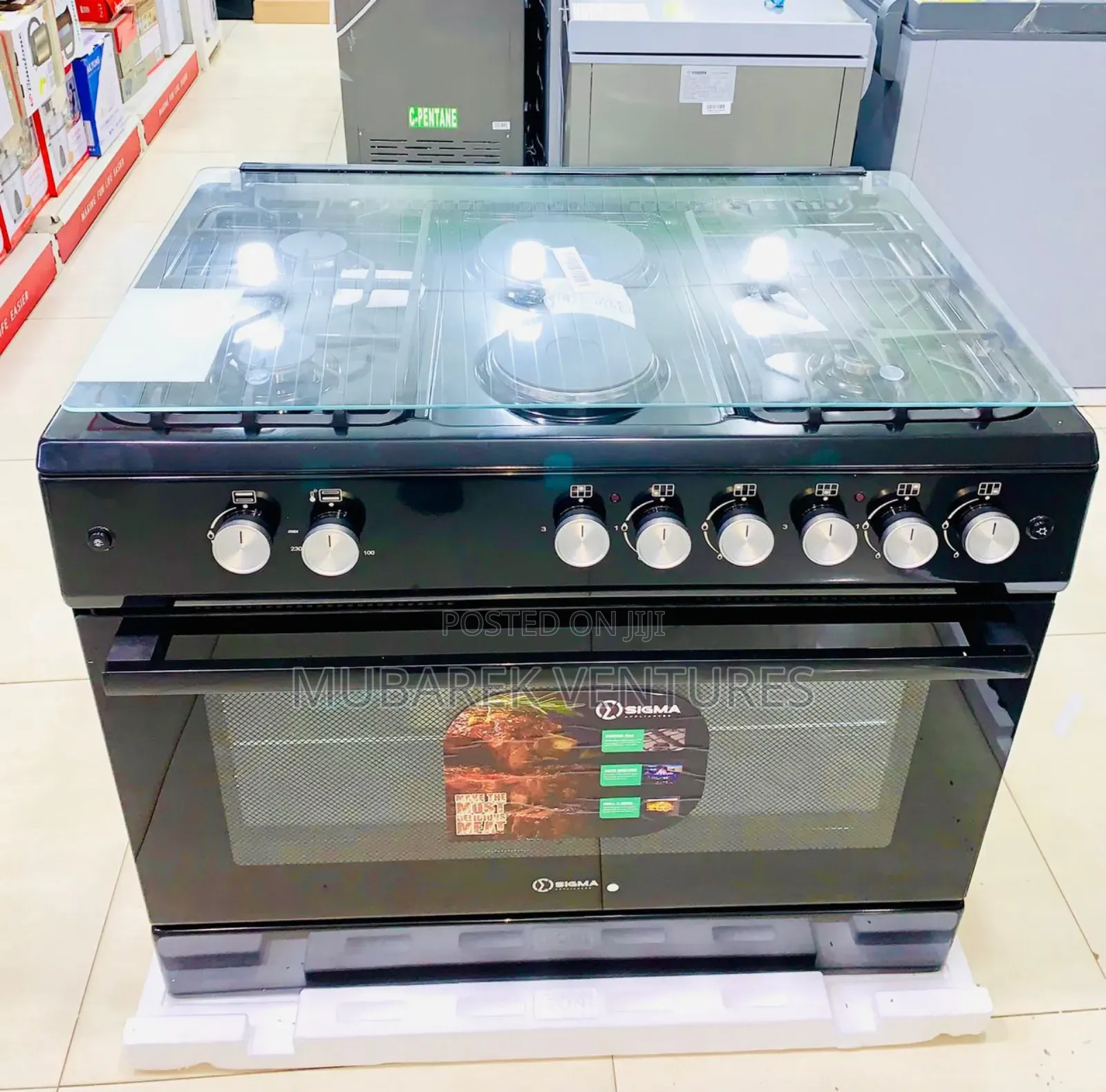 Sigma 4 Gas Burner and 2 Electric Cookers With Oven and Grill