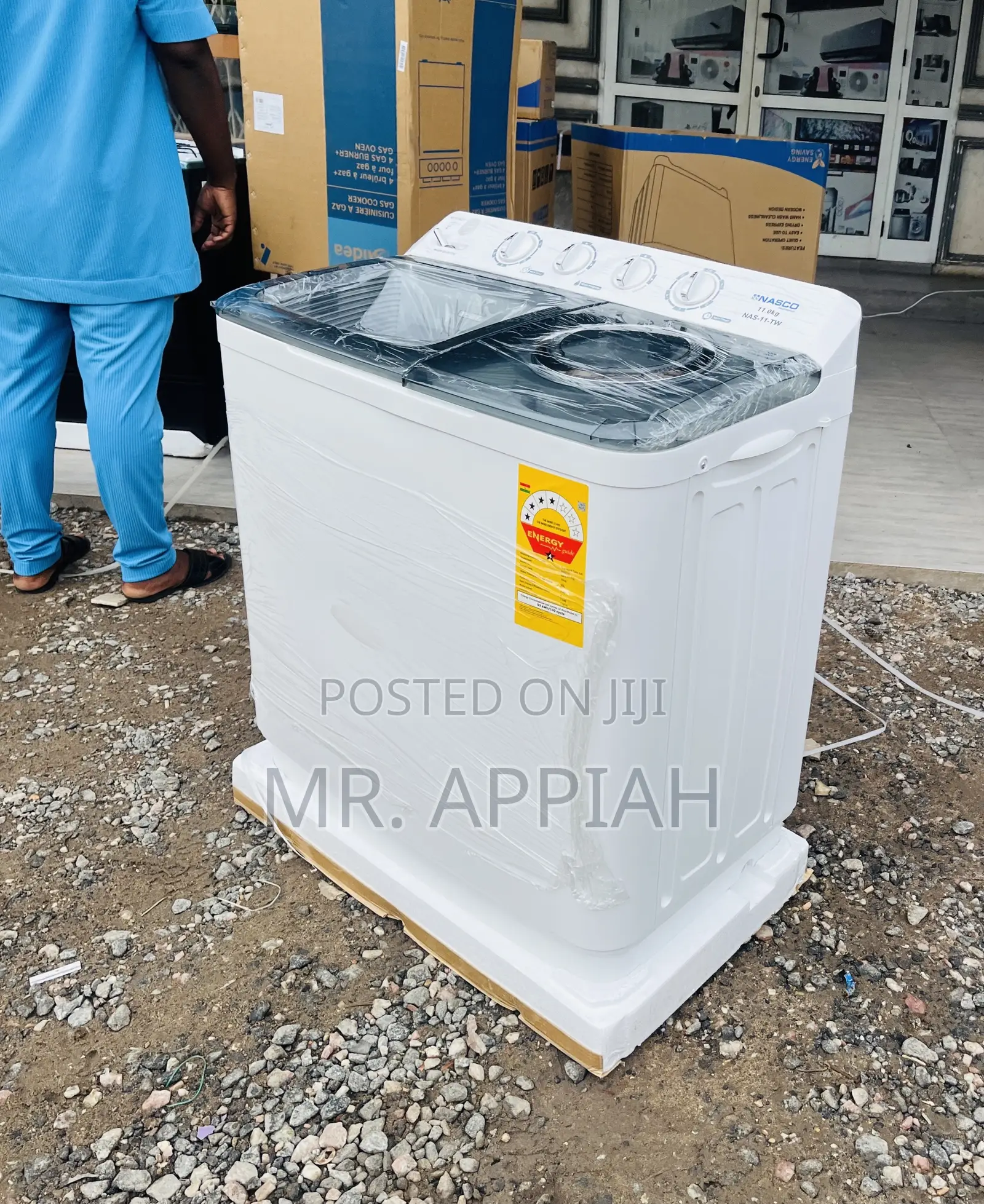 Super Quality Nasco 11kg Semi-Auto Washing Machine(White) 
