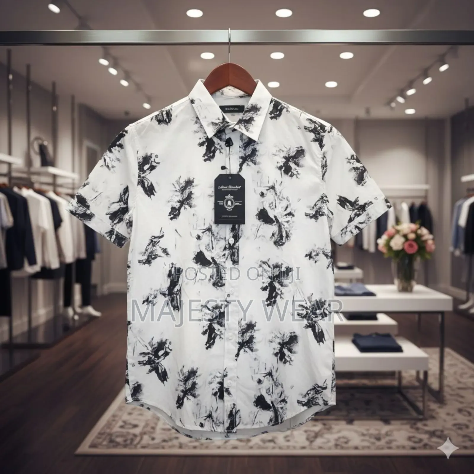 Office Short Sleeve Shirt for Men