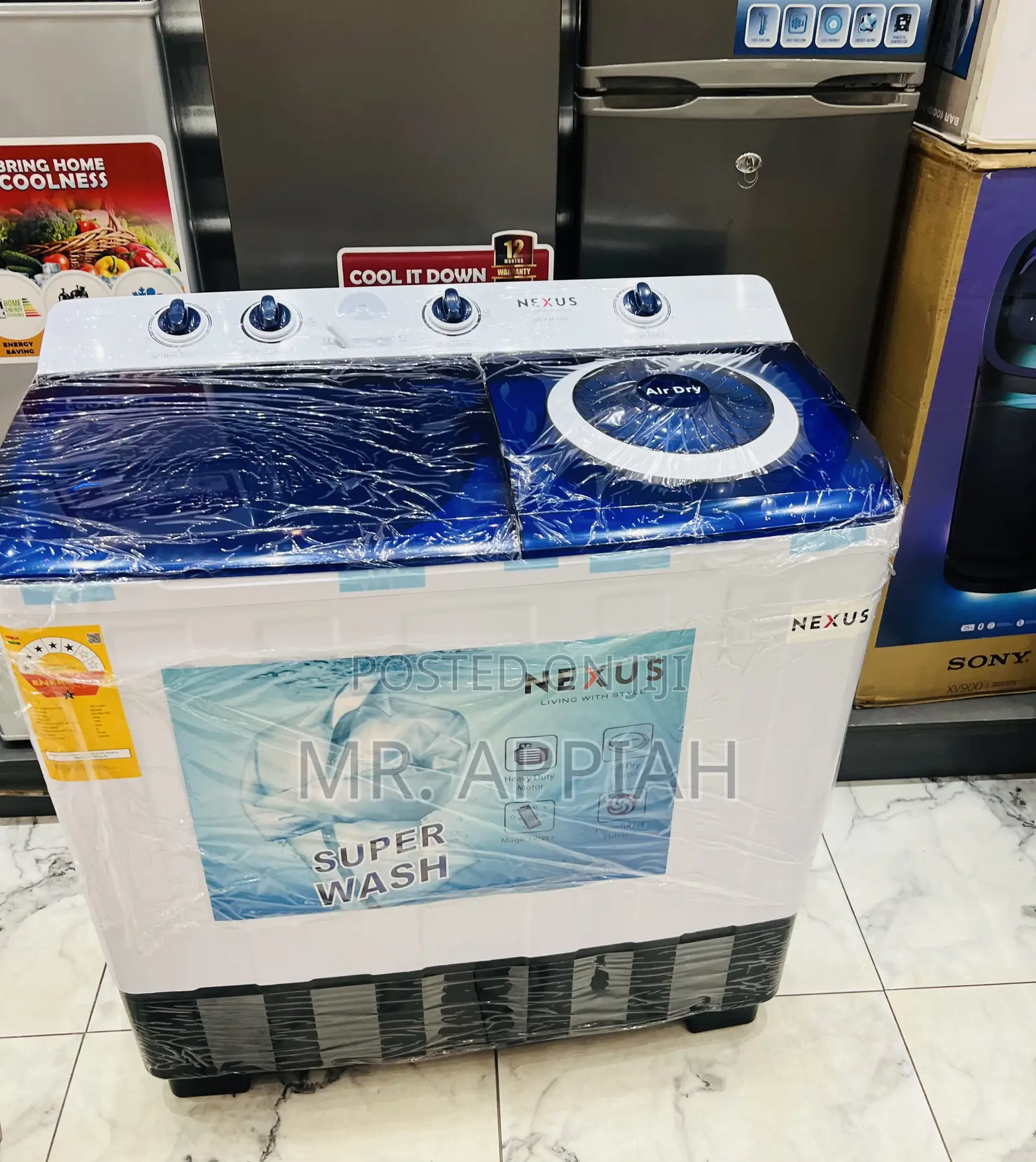 Nexus 15kg Spin Dry Top Load Washing Machine(Semi-Auto)White 