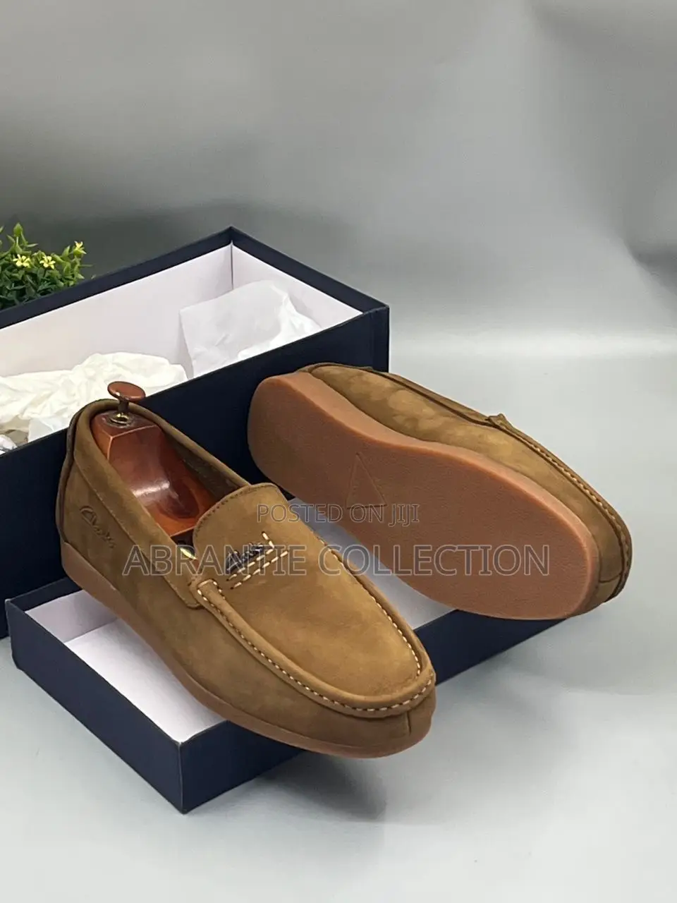Clarks Loafers Suede Brown Available
