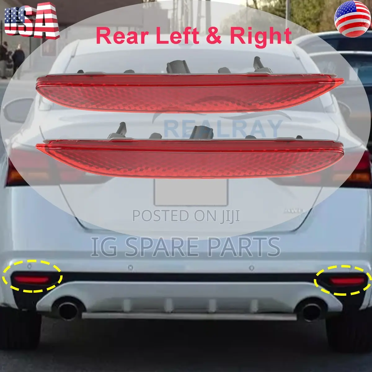 Nissan Pathfinder/Rogue/Qashqai 2013-2015 Rear Bumper Refle