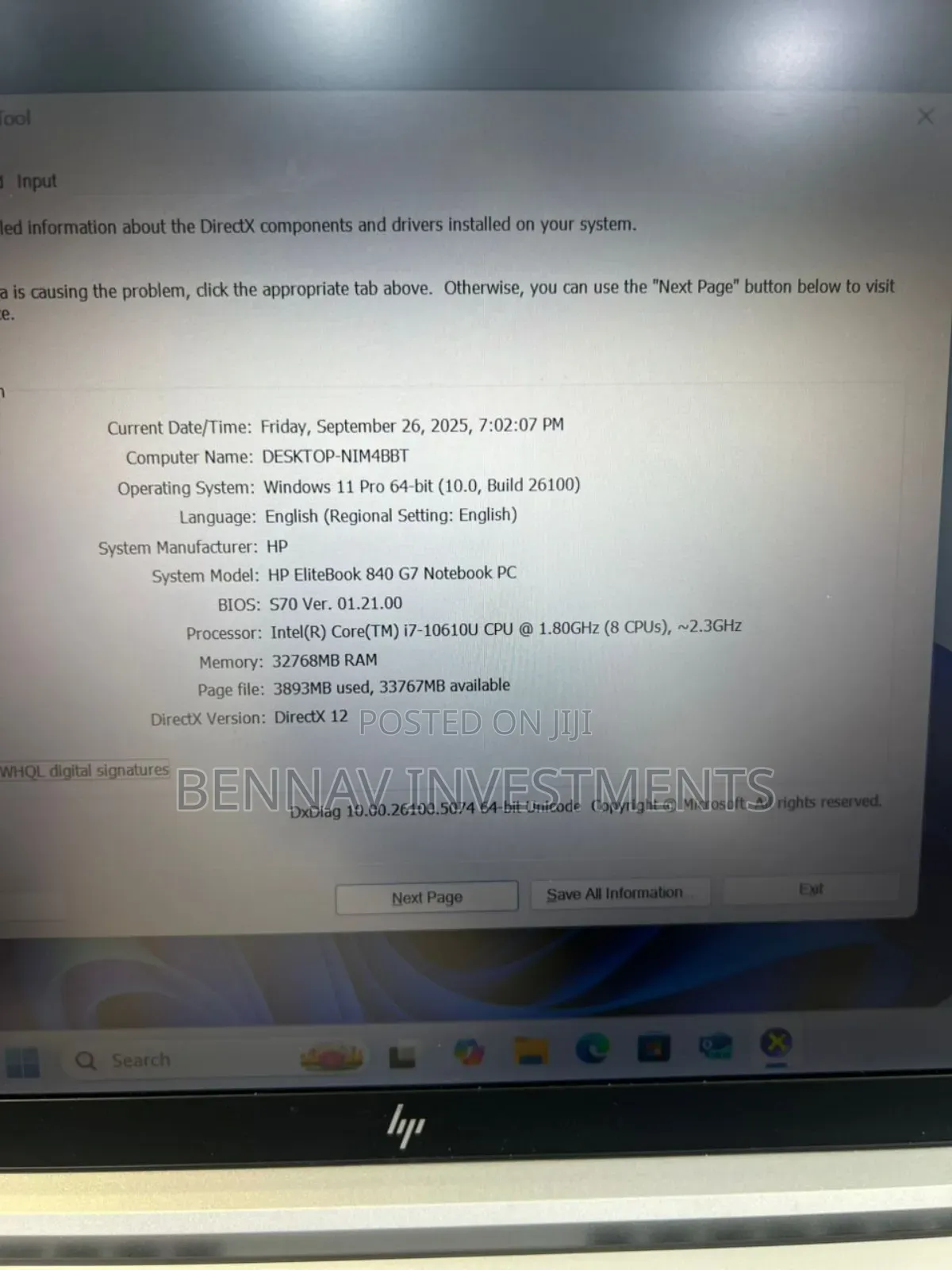 Laptop HP EliteBook 840 G7 32GB Intel Core i7 SSD 256GB