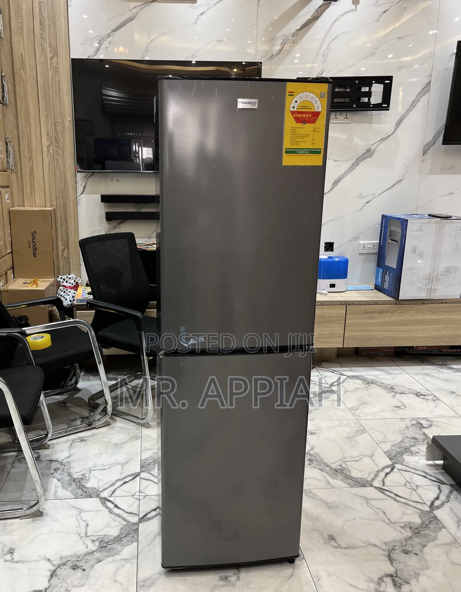Super Cooling Nasco Bottom Mount Freezer Fridge(Nasd2-20fl)Dark Gray.