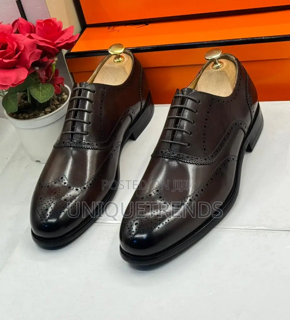 Executive Oxford Brogue Shoes (Brown)