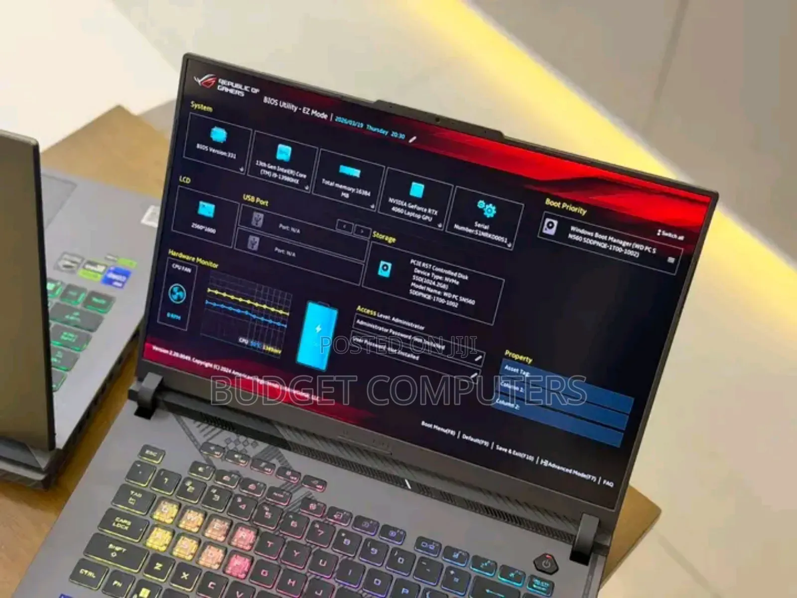 New Laptop Asus ROG Strix G16 G614 32GB Intel Core i9 SSD 2T