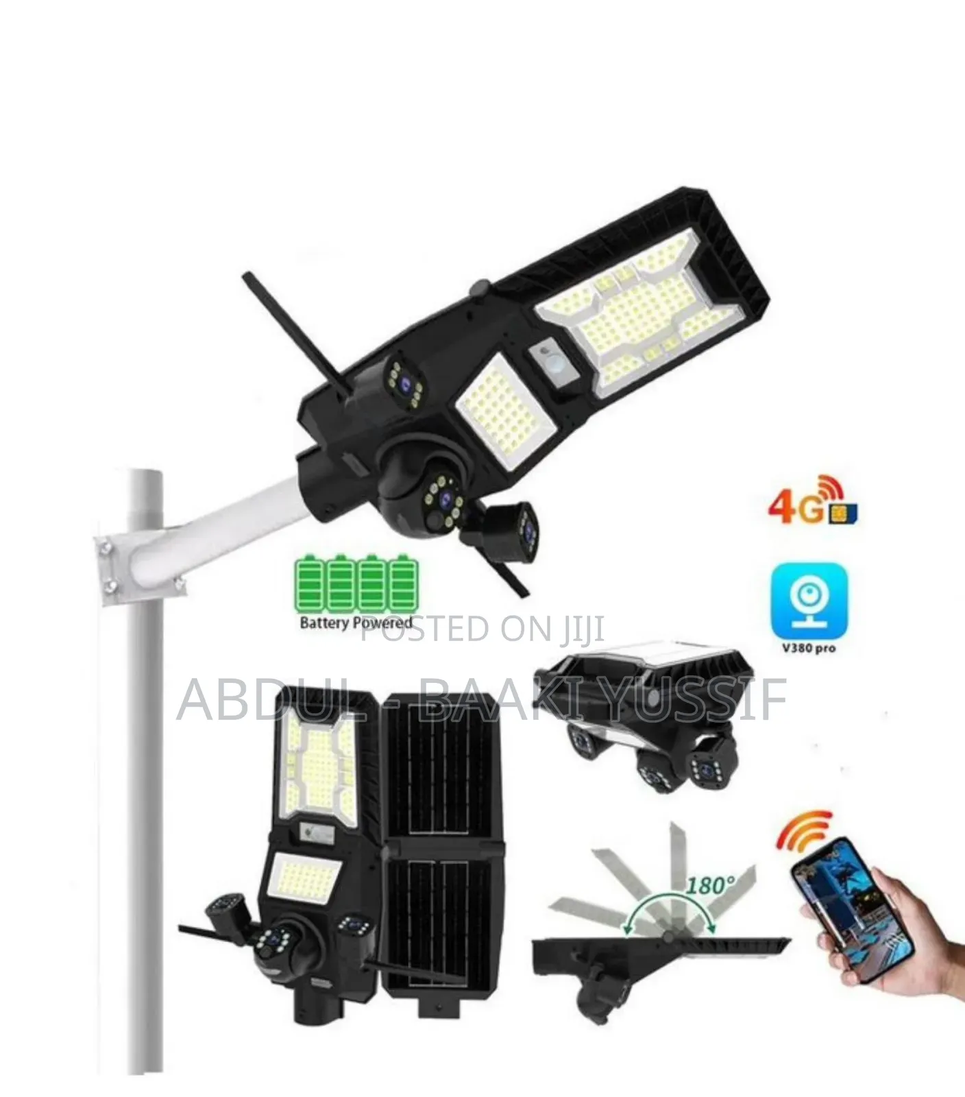 Solar Security Camera With Dual Storage Night Vision