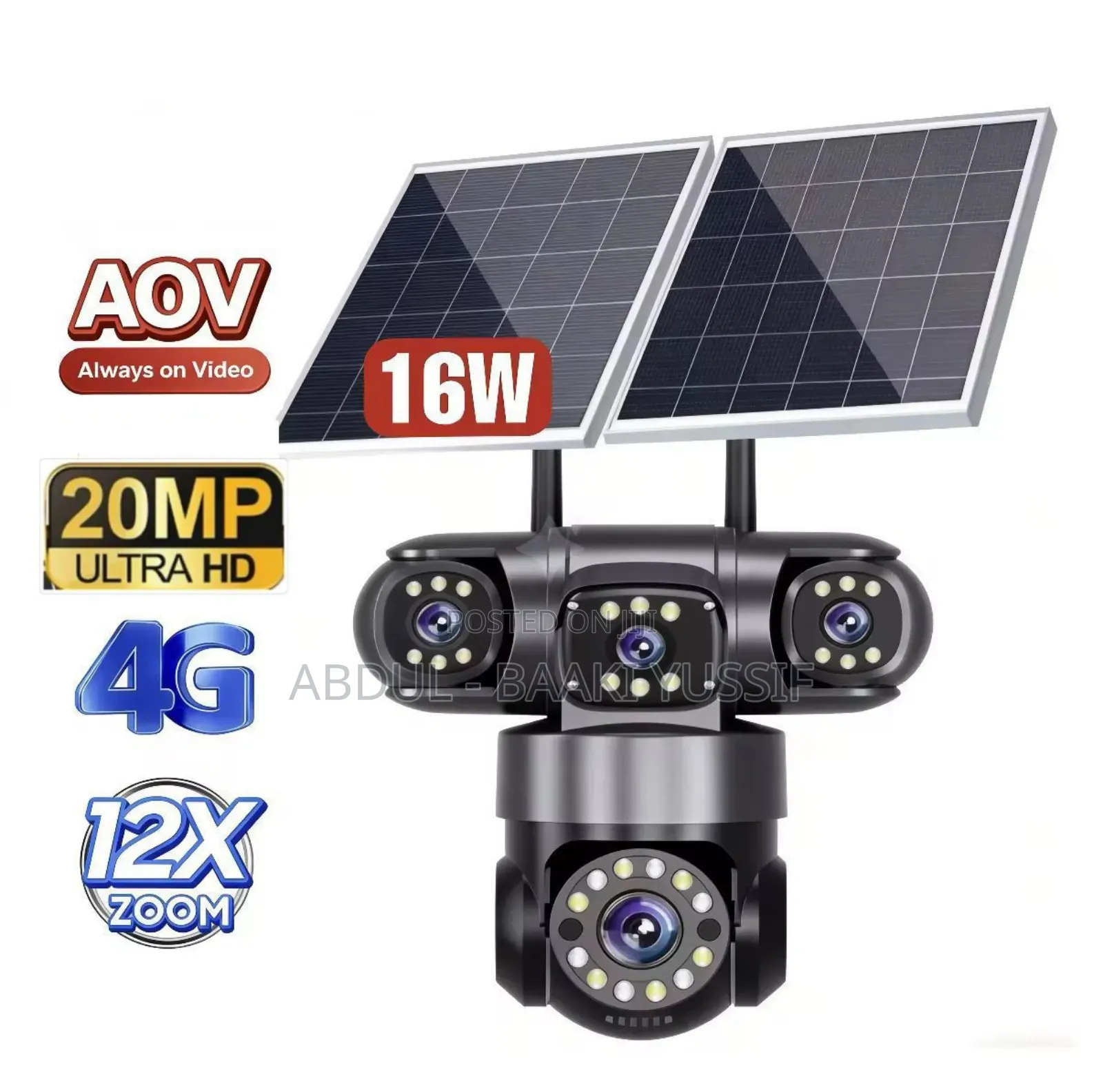4g Solar Security Camera – 20mp Ultra Hd With Dual Panel Power