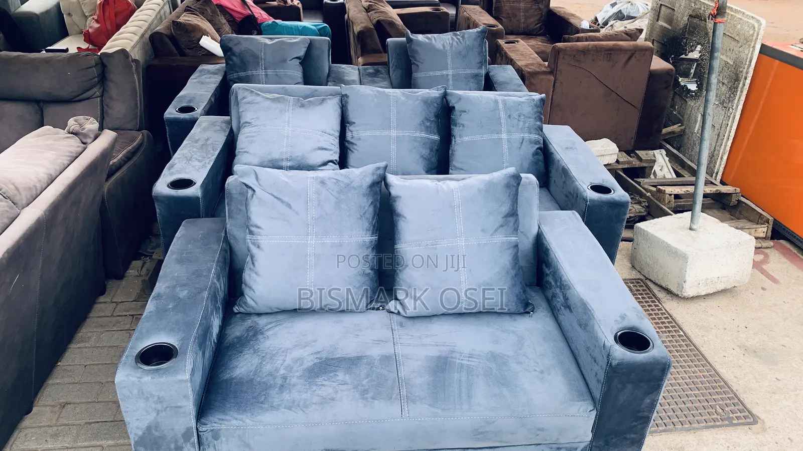 Complete Set of a Comfortable Sofa Chair, With a Beautiful Pillows