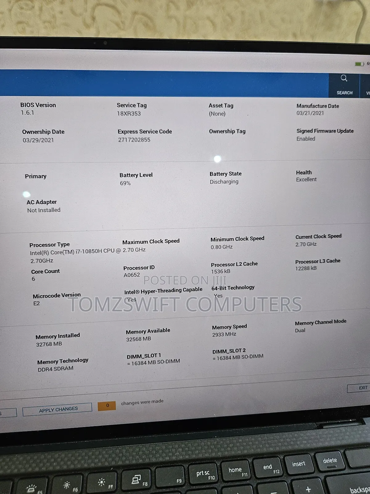Laptop Dell Precision 5550 32GB Intel Core i7 SSD 512GB