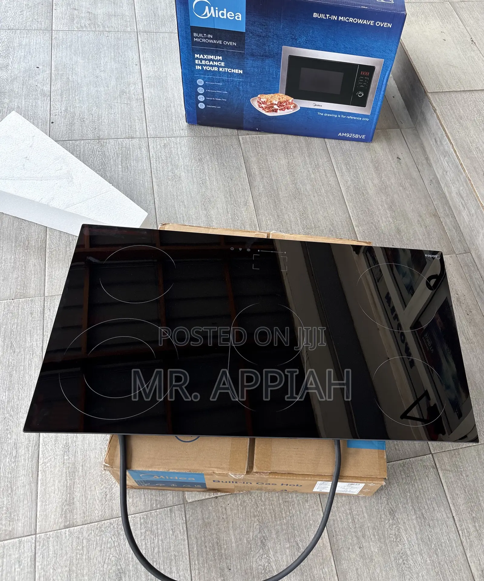 Affordable Midea Mc-Hv848 90cm Tempered Glass 5 Electric Hob 