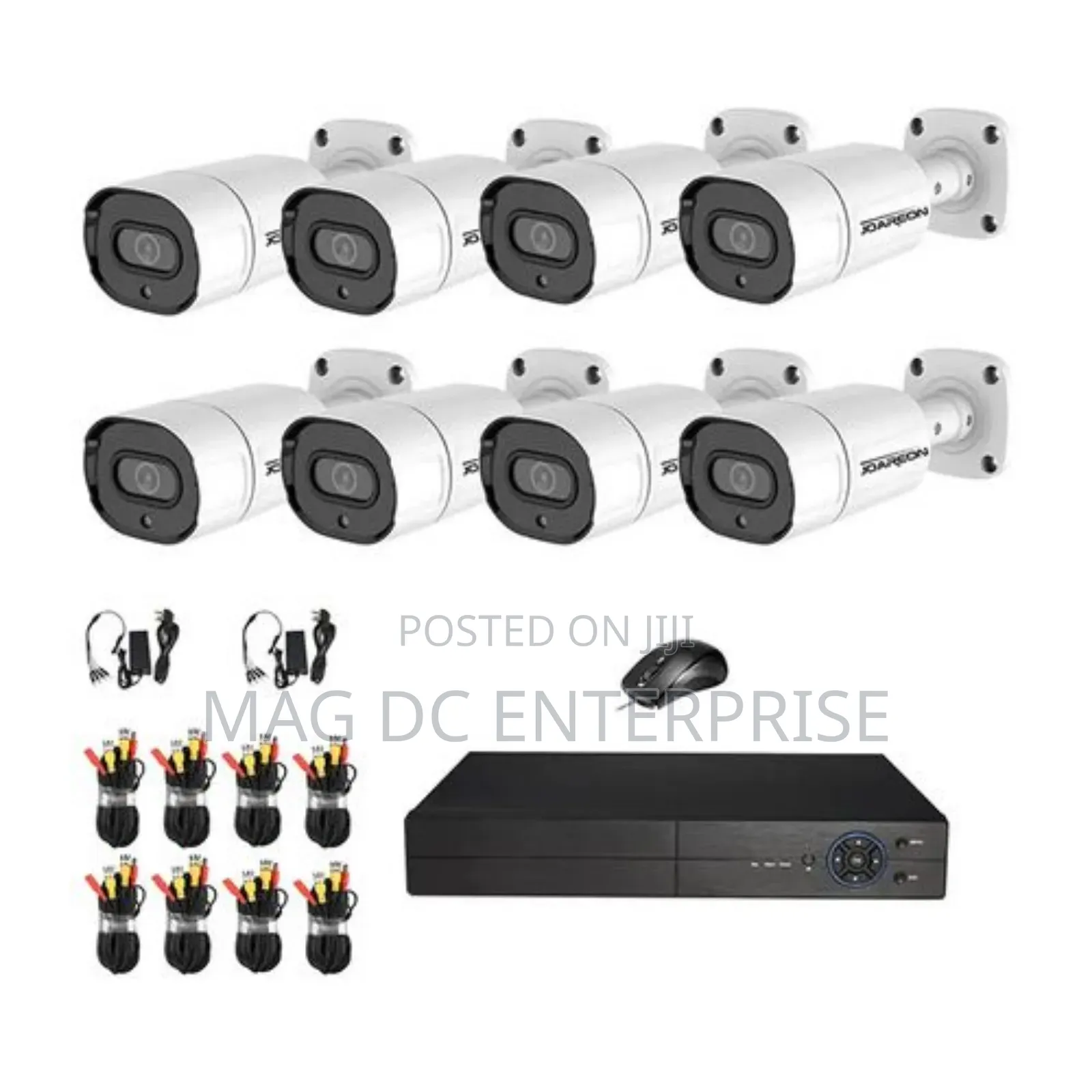 8 Channels Smart CCTV With 8 Cameras , Complete Cables and Accesories