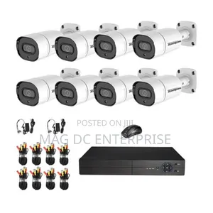 8 Channels Smart CCTV With 8 Cameras , Complete Cables and Accesories