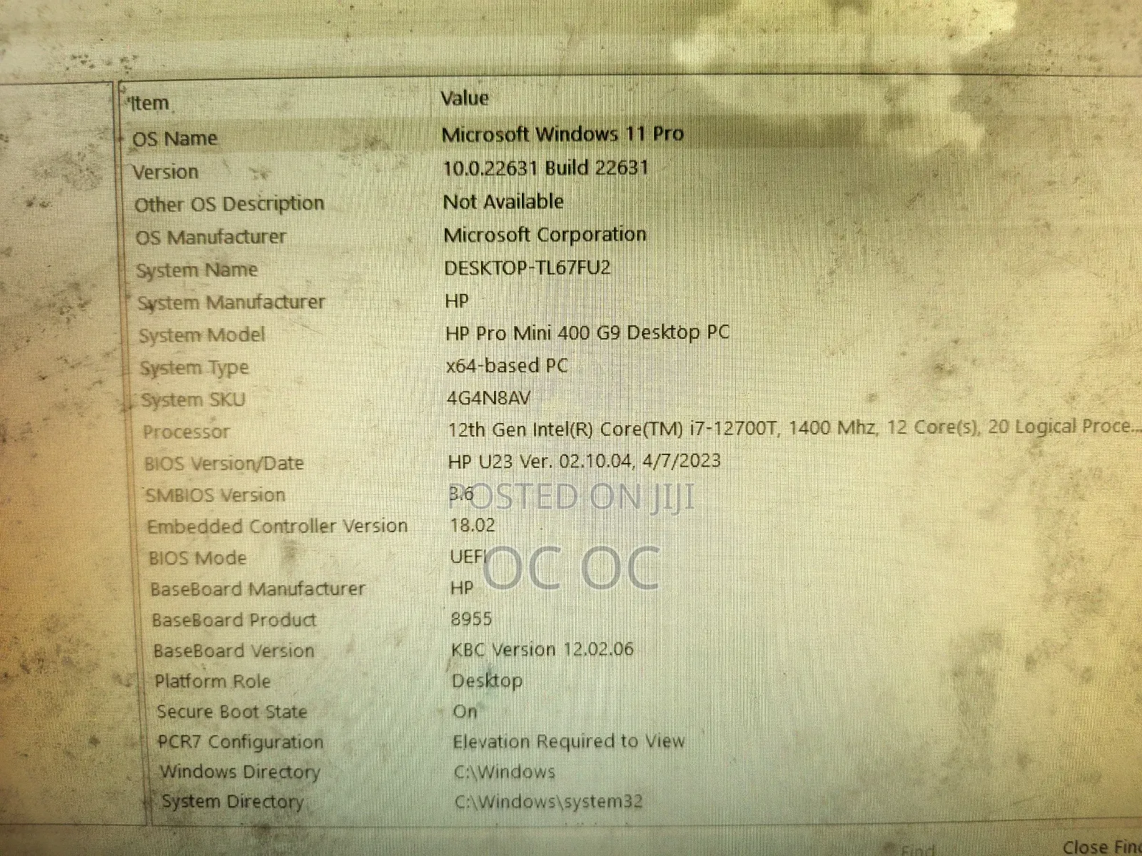 Desktop Computer HP Pro 400 G9 32GB Intel Core i7 SSD 512GB