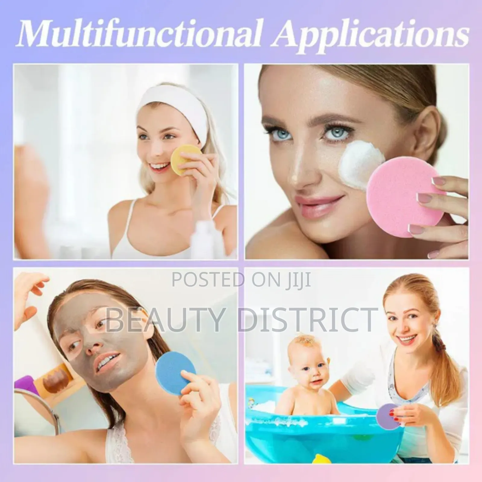 Compressed Facial Sponge (12 Pcs)
