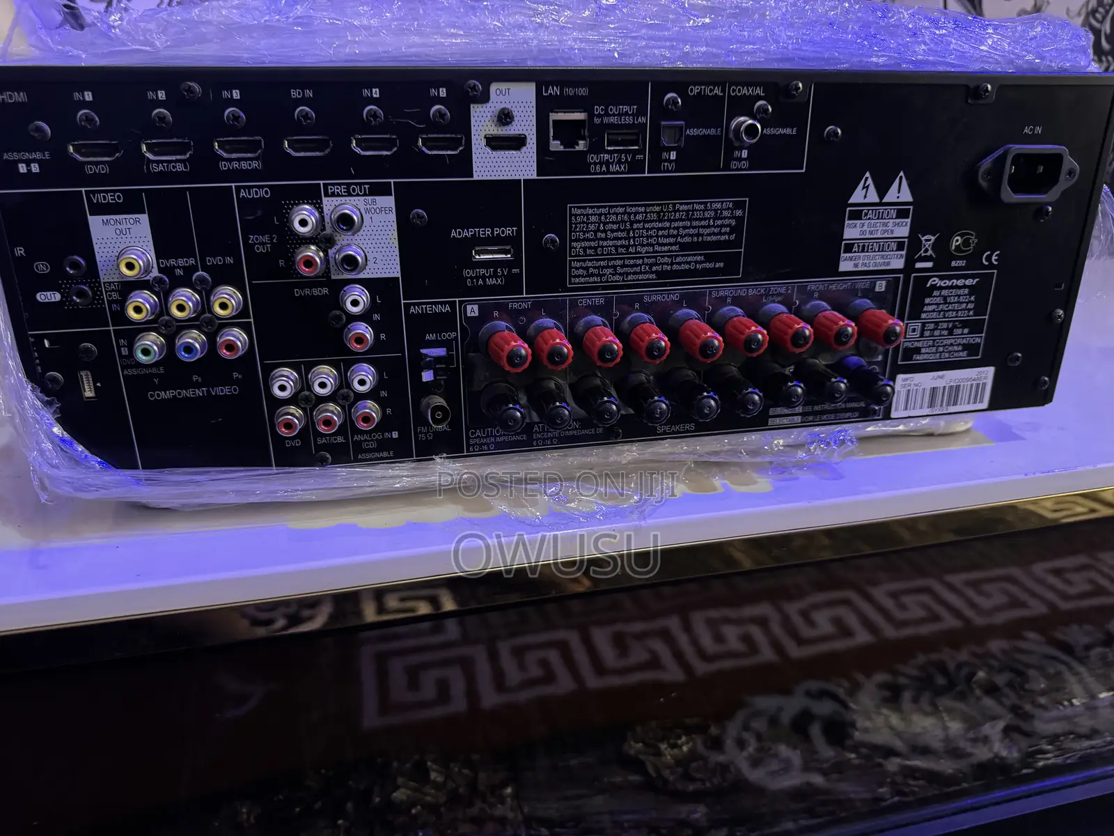 Pioneer VSX 922 7.2 Amplifier 550watts