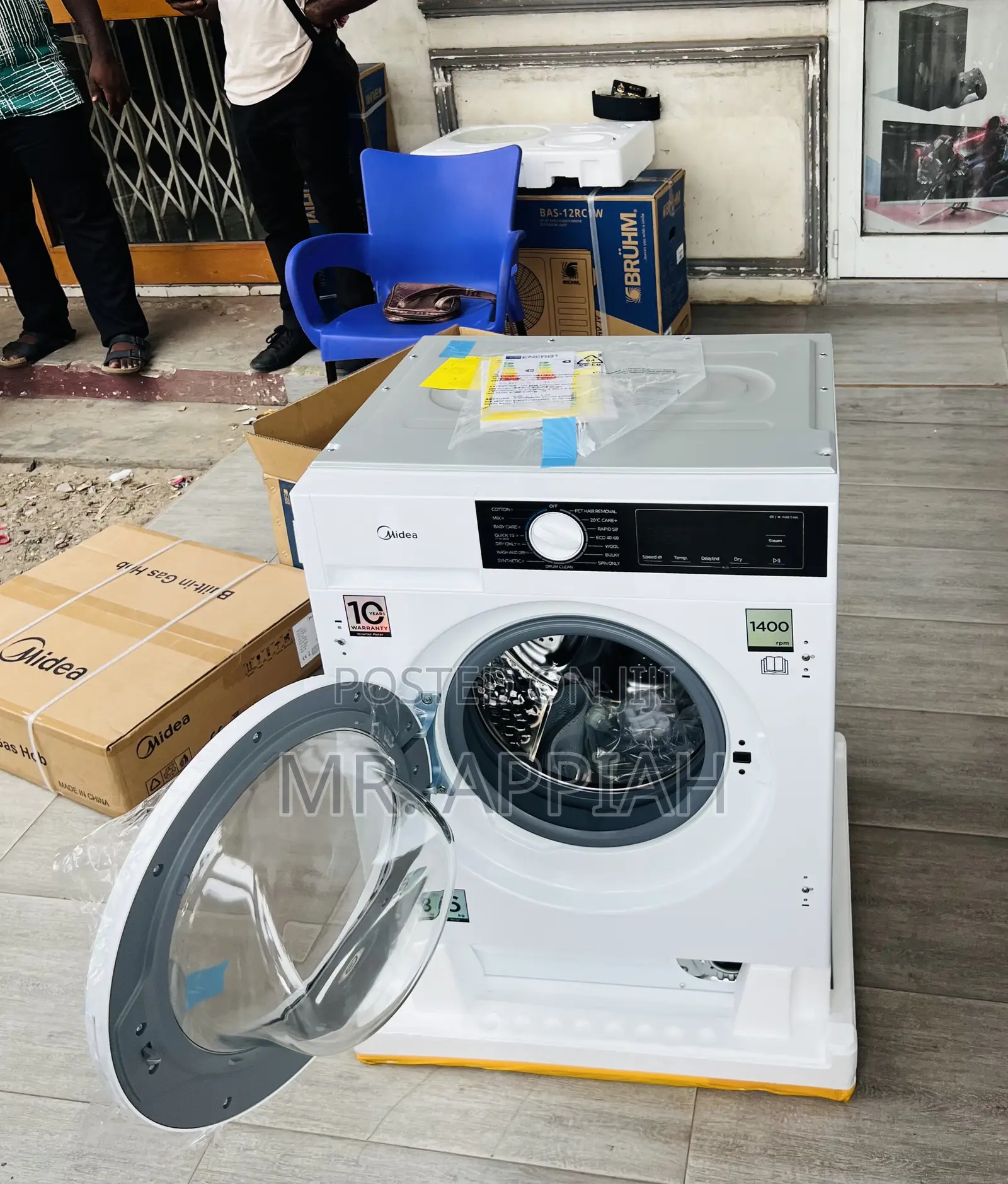 Latest Midea 8kg Front Load Electric Washing Machine(White) 