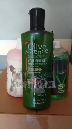 Olive Essence Natural Pet Shampoo.