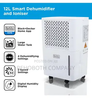 Black+Decker 12l Smart Dehumidifier Ionizer