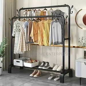 Clothes Hanger With 1 Tier Shoe Rack