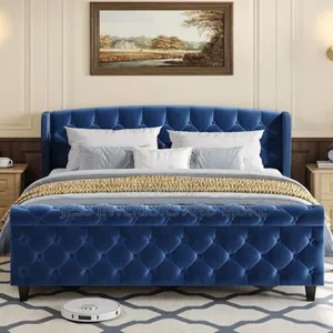 Bed Frame (Wingback 43" Tall Headboard Scroll Footboard
)