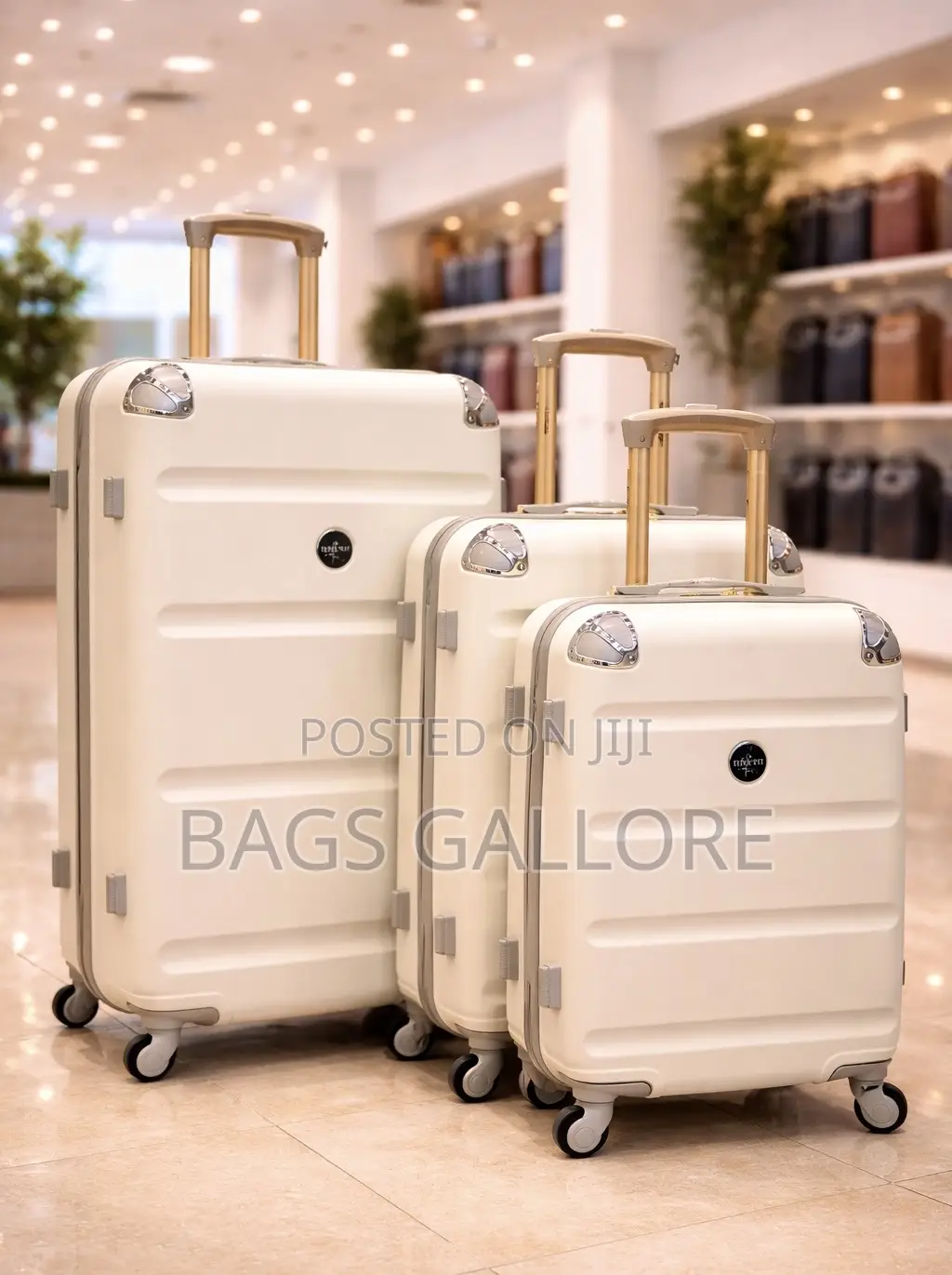 Off White Luggage Set