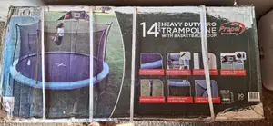 Propel 14 Foot Heavy- Dutty Pro Trampoline With Basketball Hoop