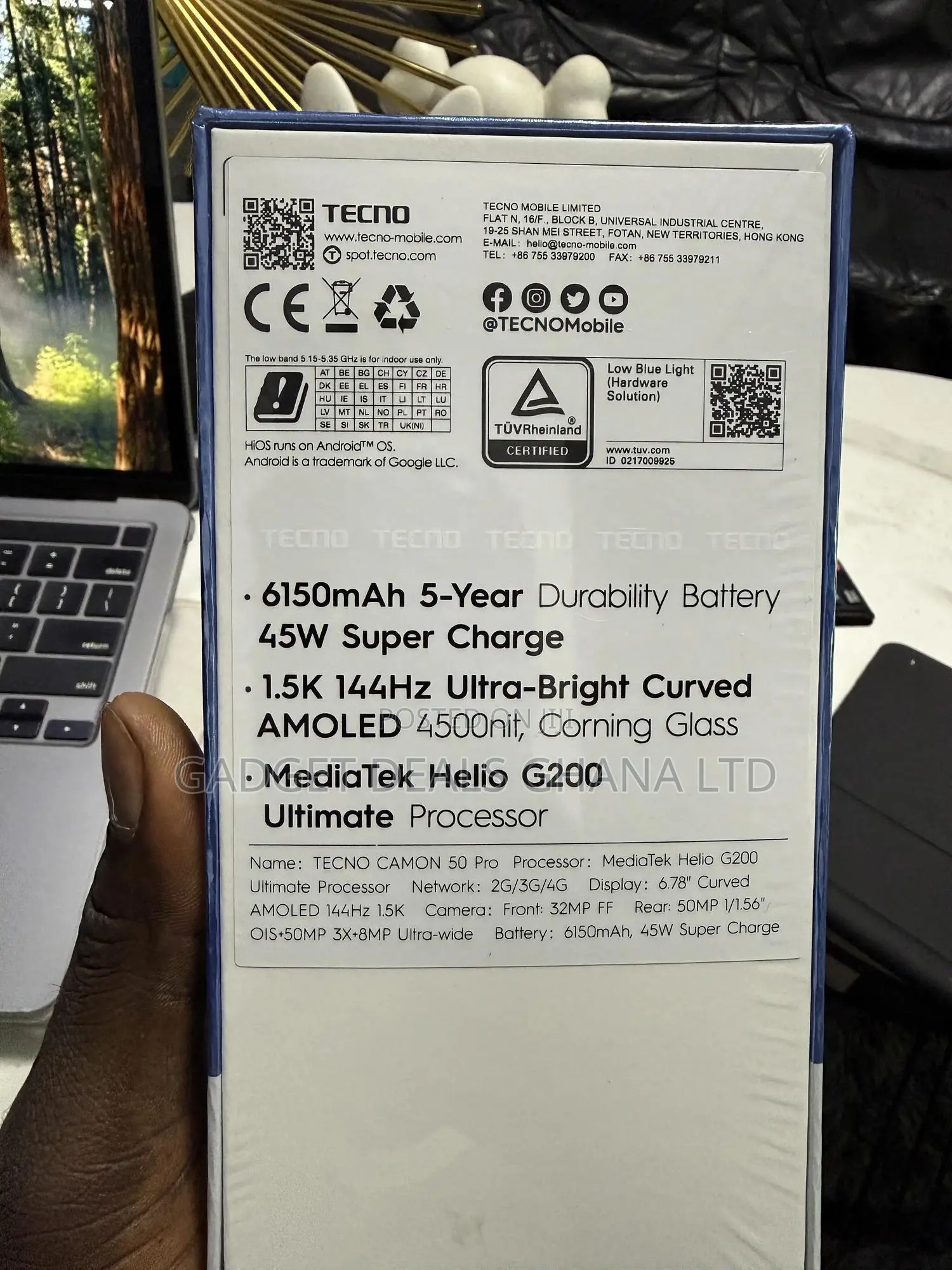 New Tecno Camon 50 Pro 256 GB Black