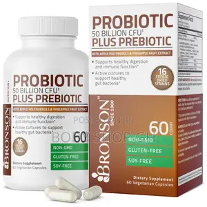 Bronson Probiotic 50 Billion Cfu + Prebiotic for Women Men