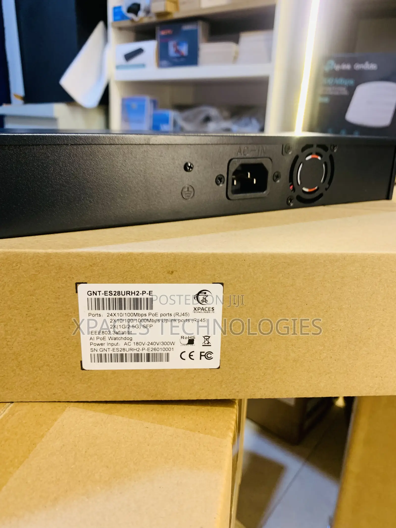 Ai Smart 24port Unmanaged Poe Switch With 2 Uplink Gigabit X 2sfp Port