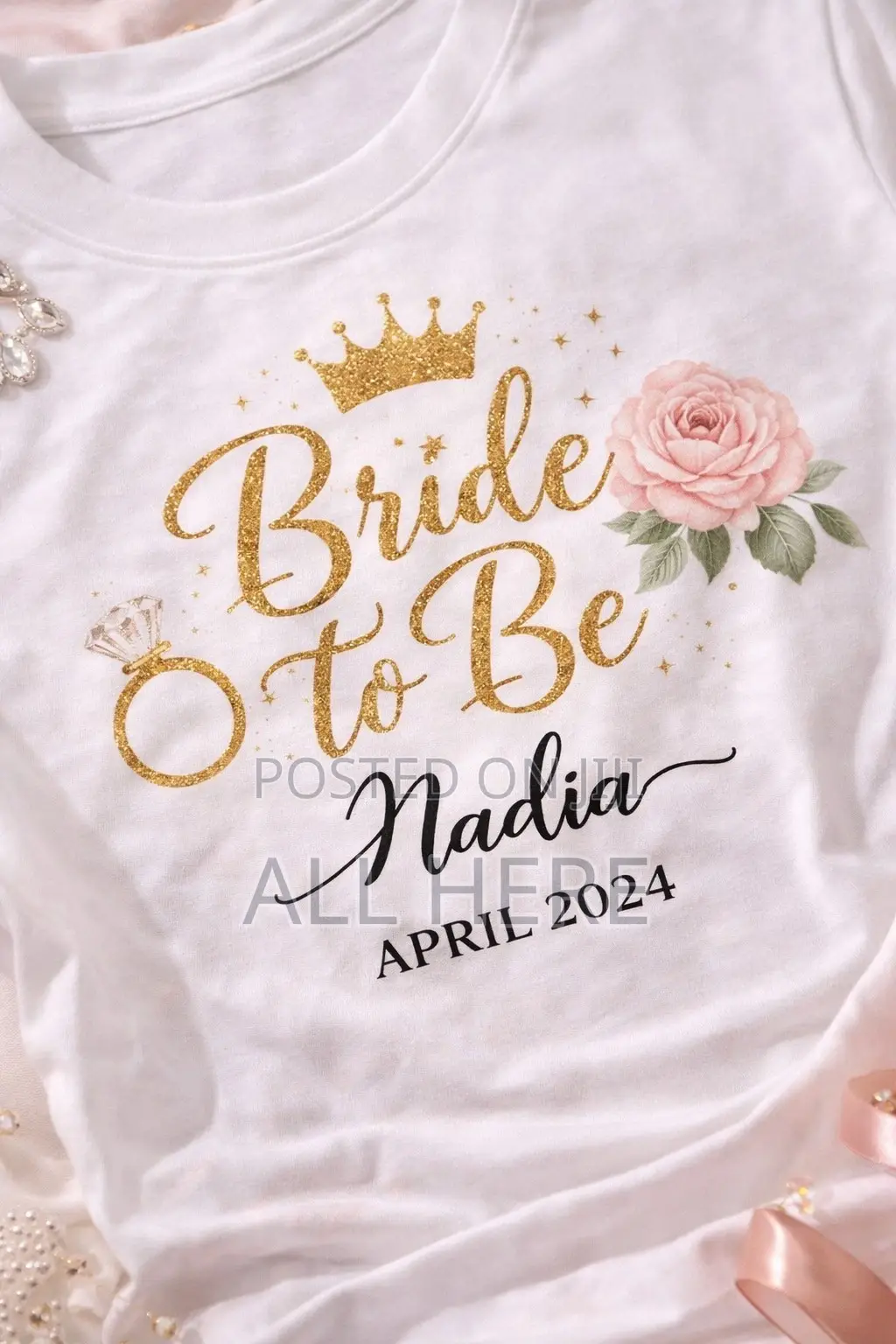 Bridal Shower, Birthday Bachelorette Shirts – Custom Elegant