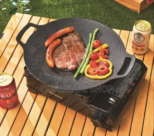 Grill Pan - 33cm BBQ Multi-Griddle Iron Plate