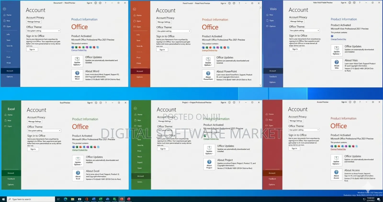 Microsoft Office 2021-2024 Professional Plus Installation Win/Macos