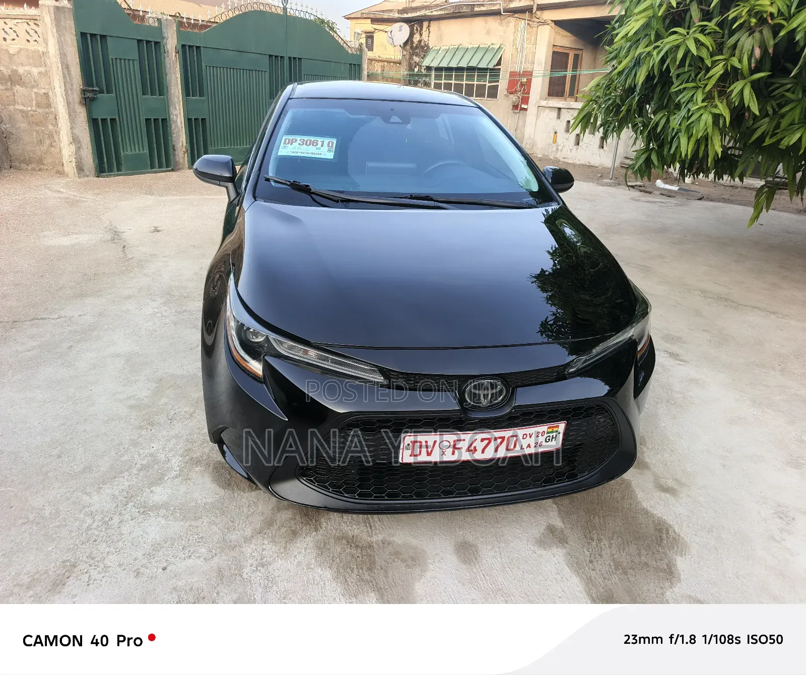 Toyota Corolla LE 2020 Black