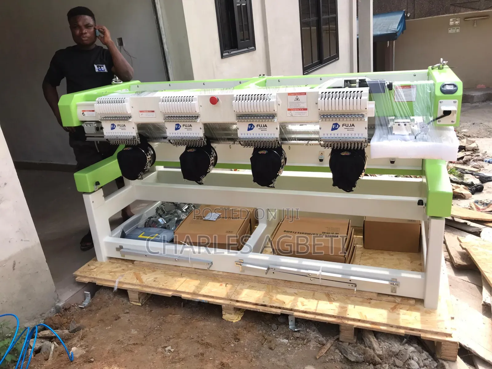 Four Heads, Twelve Needles Brand New Fuja Embroidery Machine