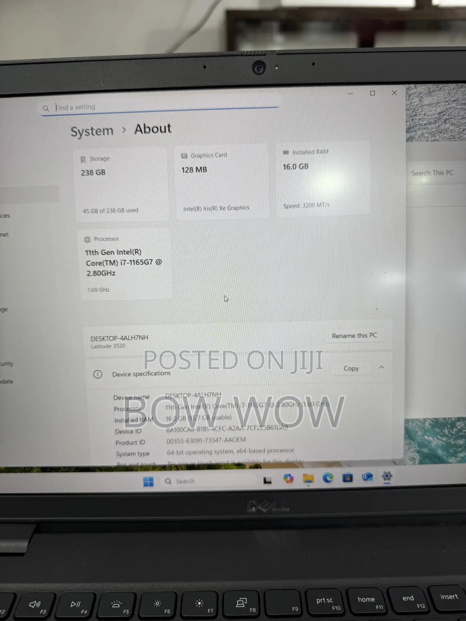 Laptop Dell Latitude 3520 16GB Intel Core i7 SSD 256GB