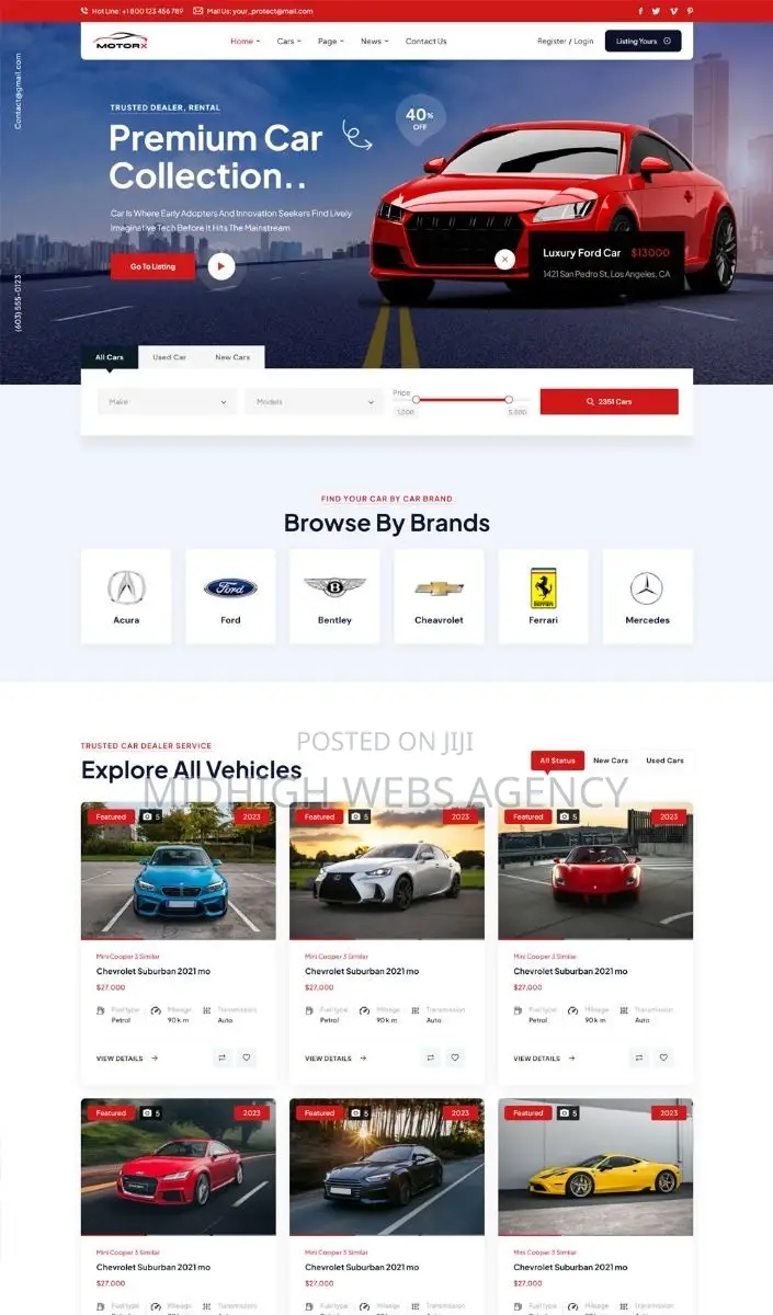 Get a Professional Website for Your Car Dealerships