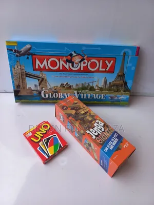 Monopoly + Jenga + Uno