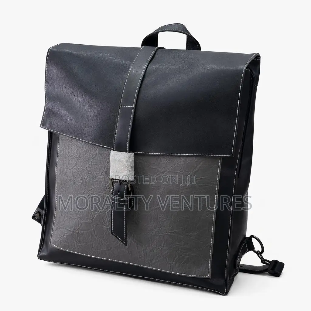 Trendy Unisex Leather Backpack