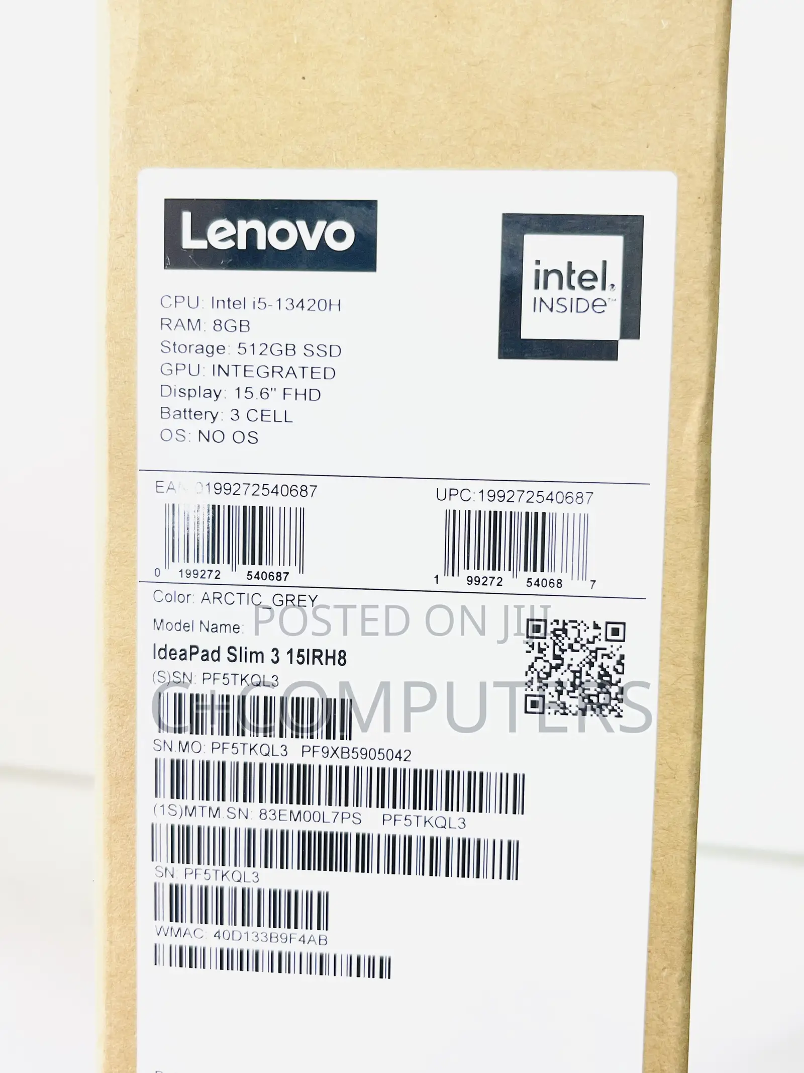 New Laptop Lenovo Ideapad 3 8GB Intel Core i5 SSD 512GB