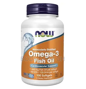 Now Omega-3 Supplement Cardiovascular Health Support, 100 Softgels