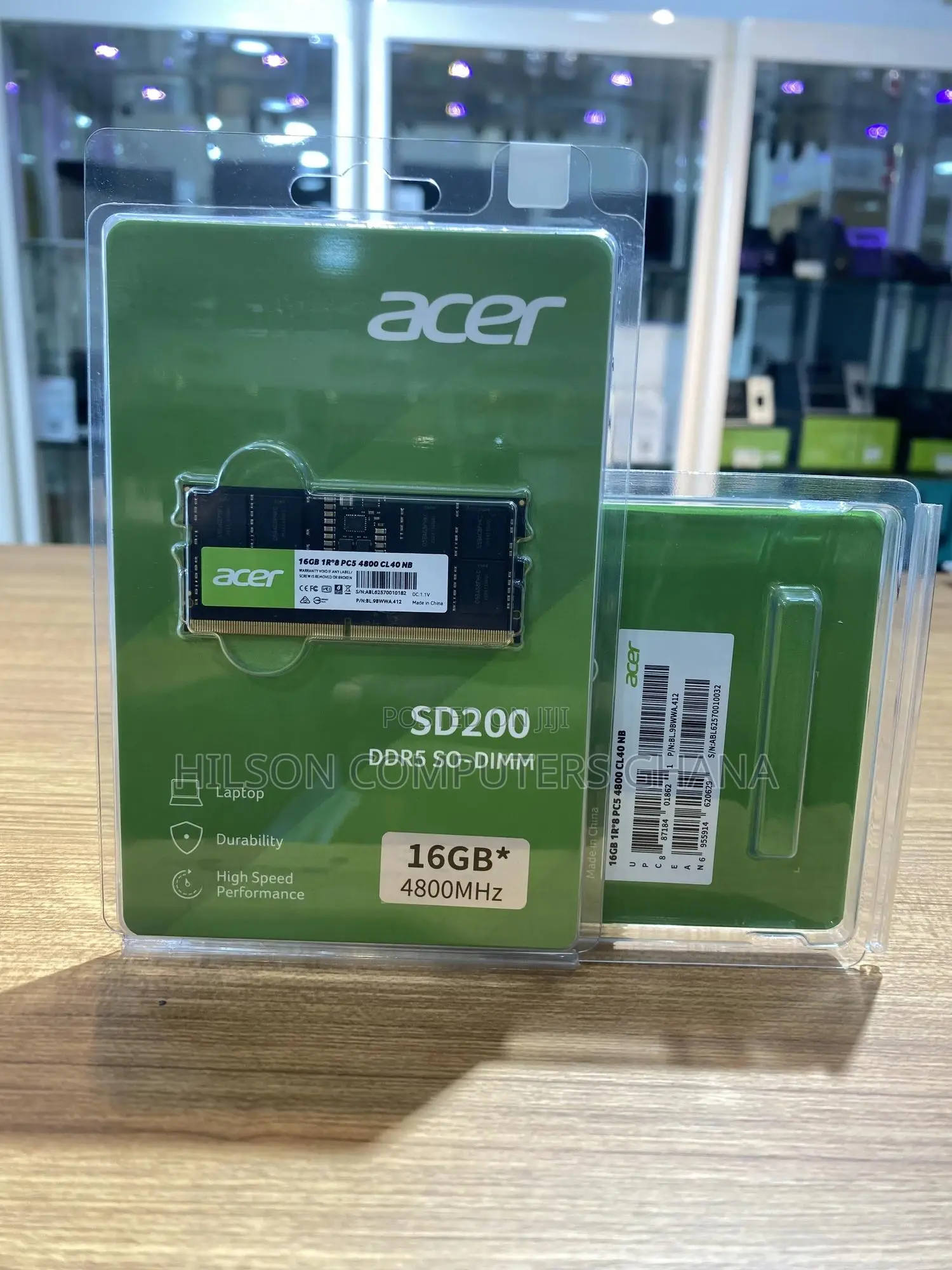 Acer 16gb Ddr5 4800mhz - Cl40 Nb Sodimm