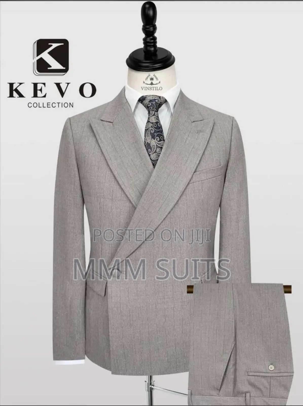 Classic Quality Turkish Single Breasted Men 2-Piece Suit in Grey