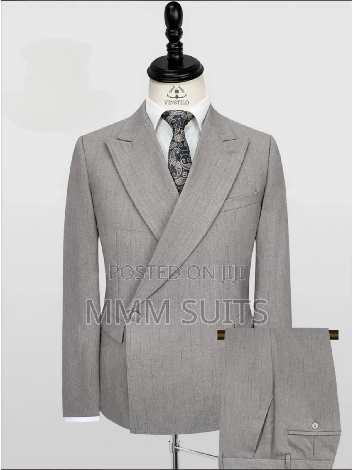Classic Quality Turkish Single Breasted Men 2-Piece Suit in Grey