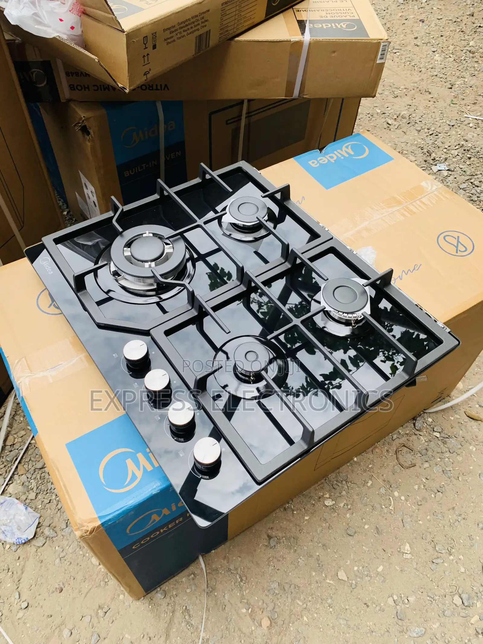 Text Us for Your 60g40me 4burner Midea Gas Cooker Built in Black.