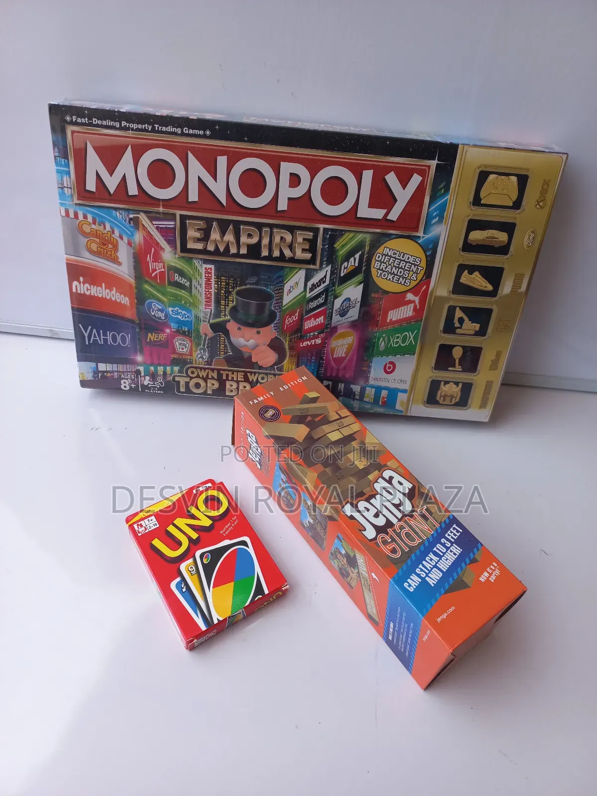 Monopoly Empire + Uno Original + Jenga