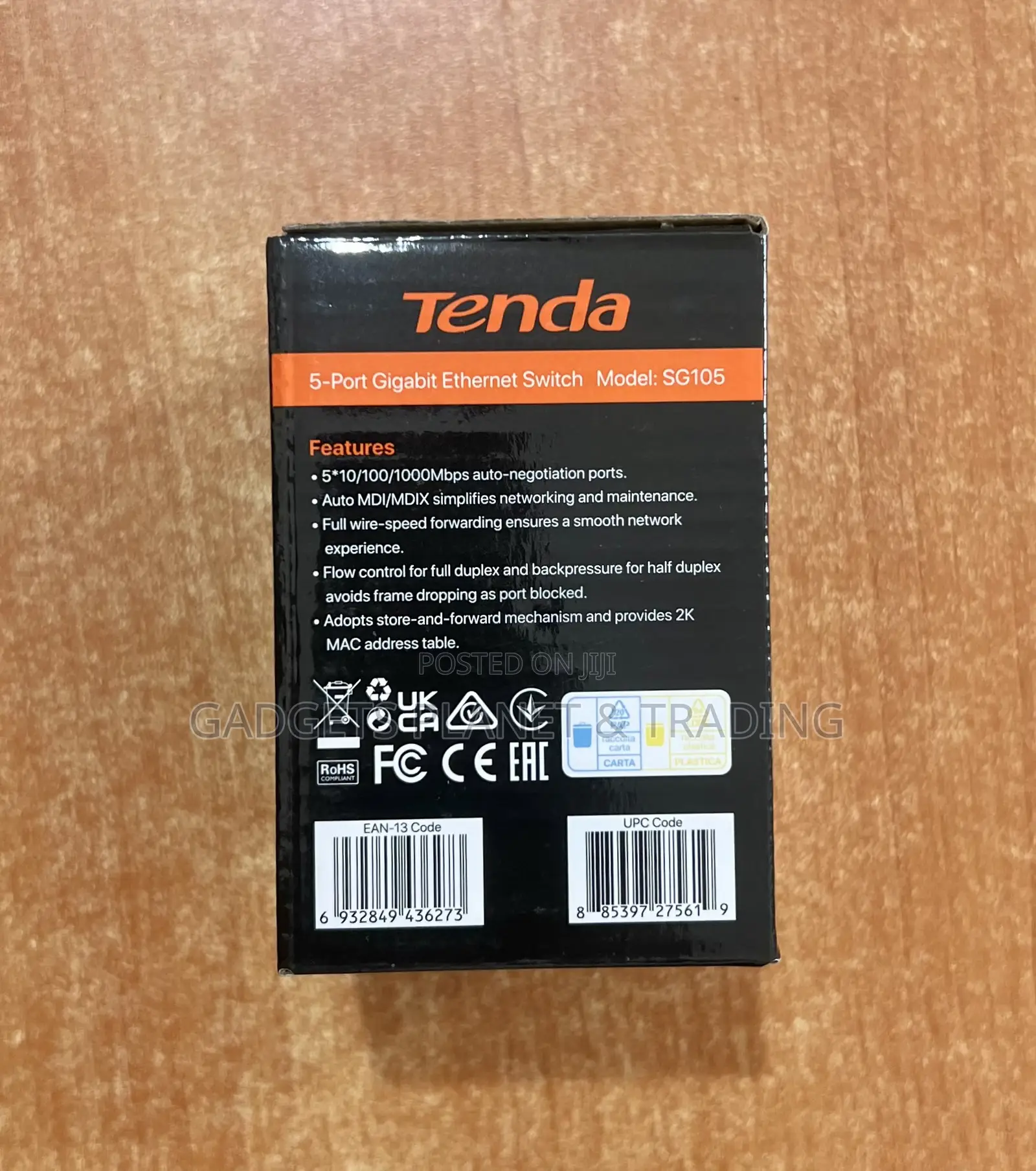 Tenda Sg105 5‐Port 10/100/1000mbps Gigabit Desktop Switch